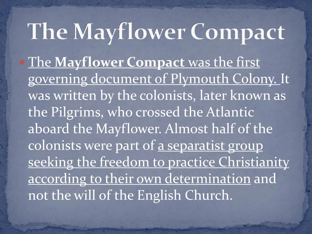 the mayflower compact