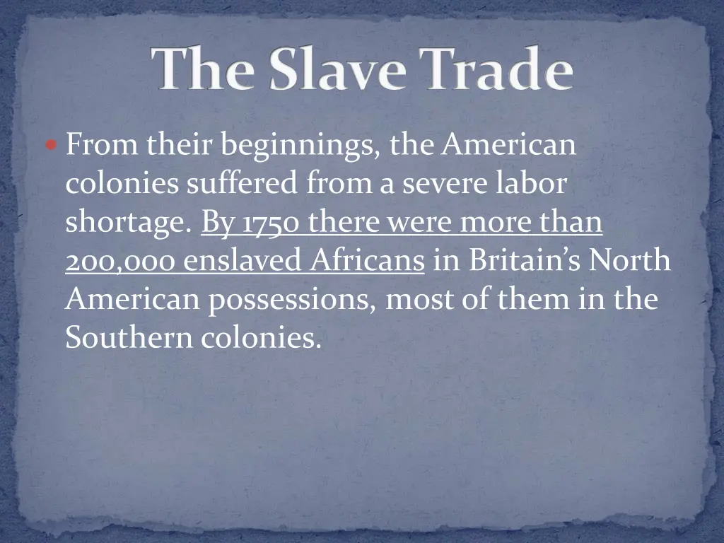 the slave trade