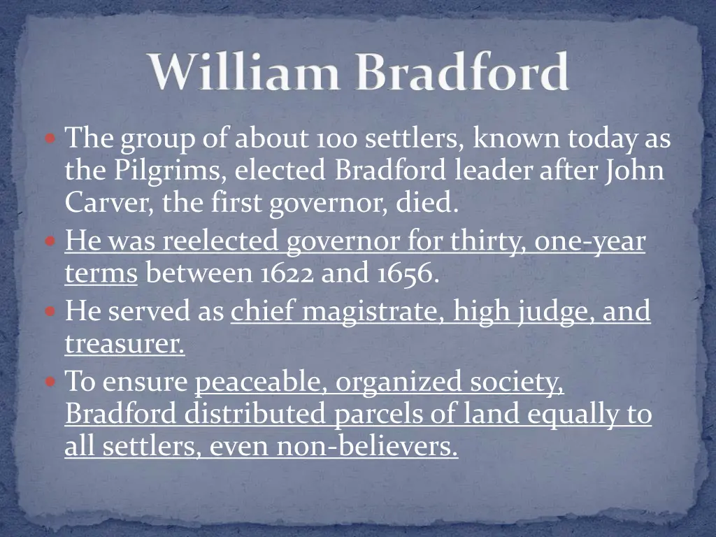 william bradford 1