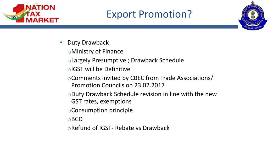 export promotion