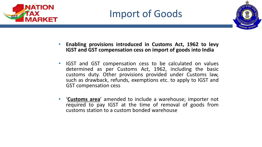 import of goods 1