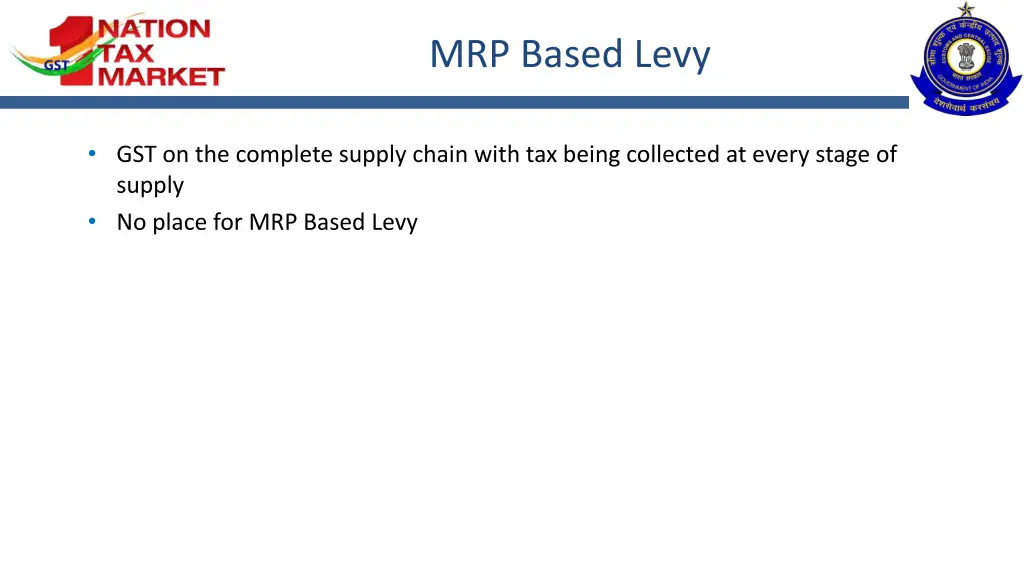 mrp based levy