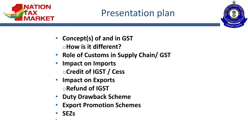 presentation plan