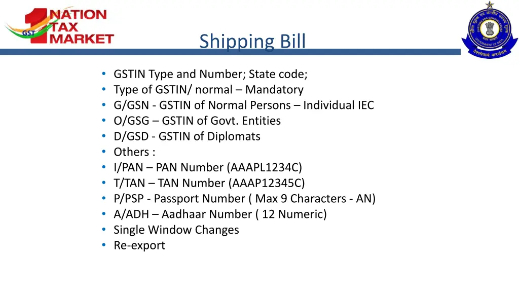 shipping bill