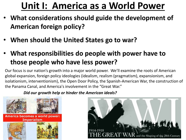 unit i america as a world power what