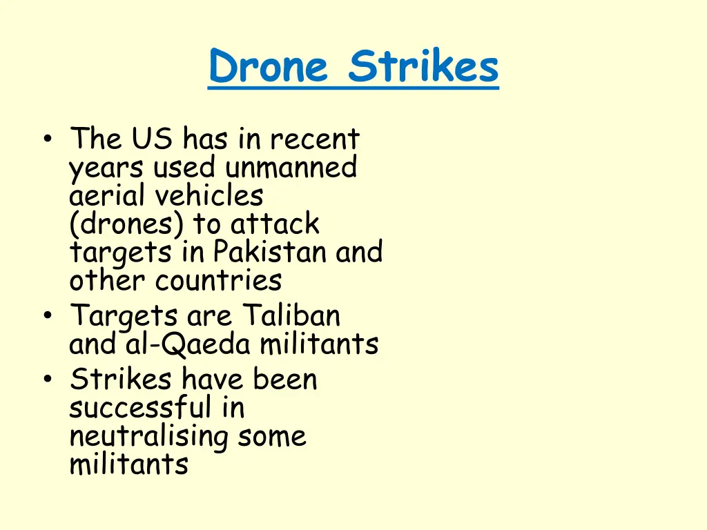 drone strikes