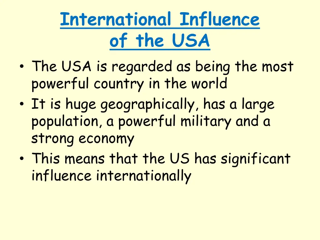 international influence