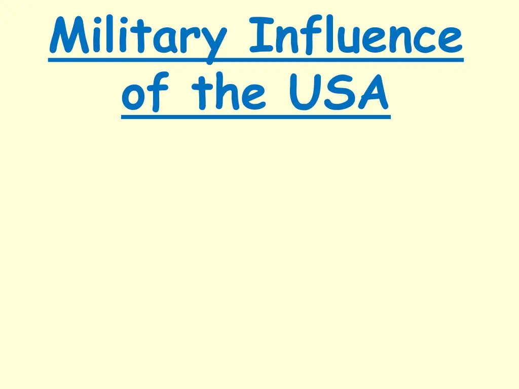 military influence of the usa