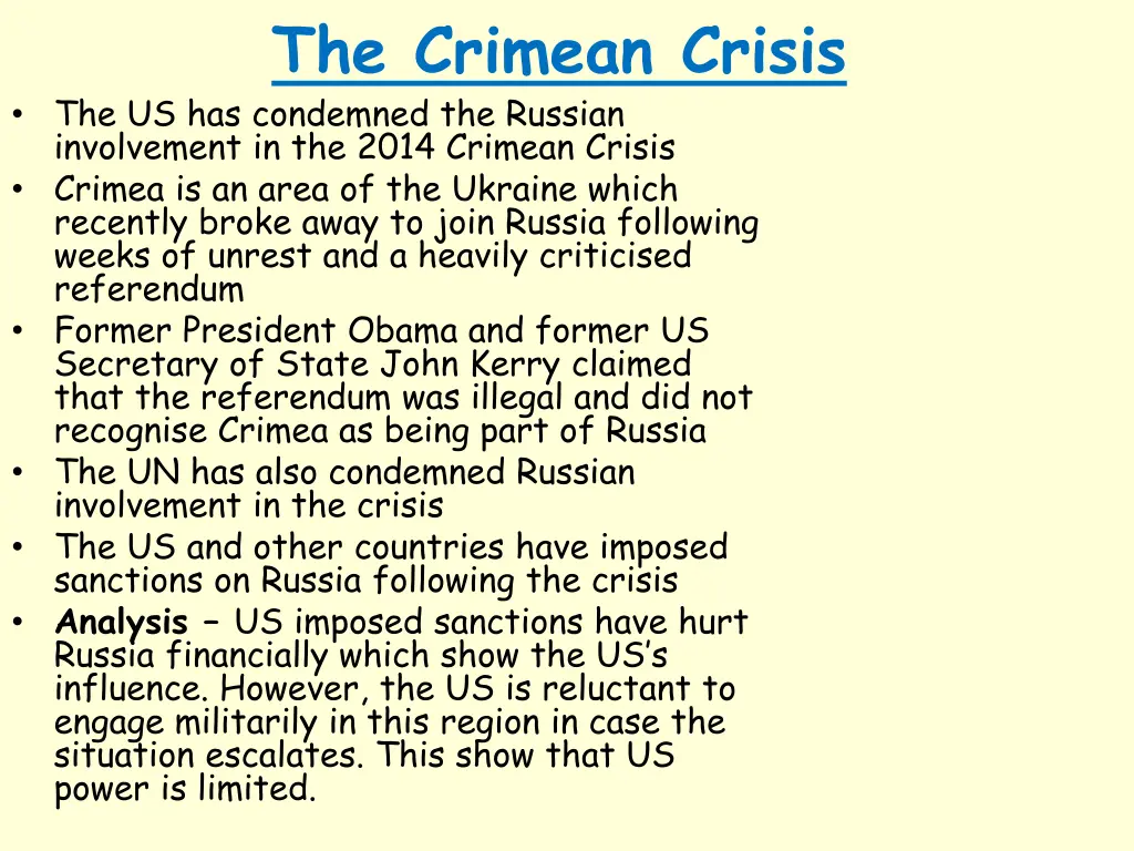 the crimean crisis the us has condemned