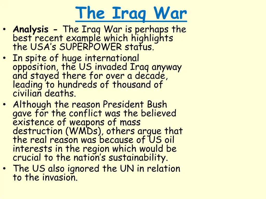 the iraq war 1