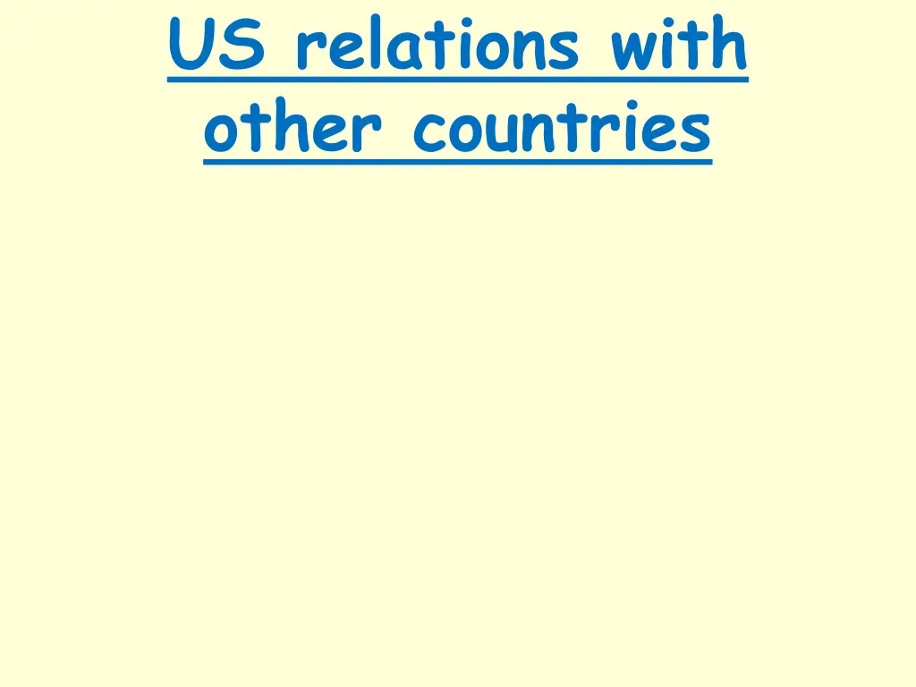 us relations with other countries