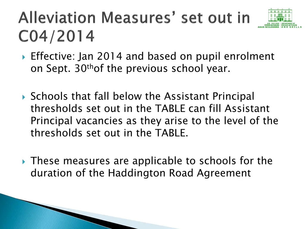 effective jan 2014 and based on pupil enrolment