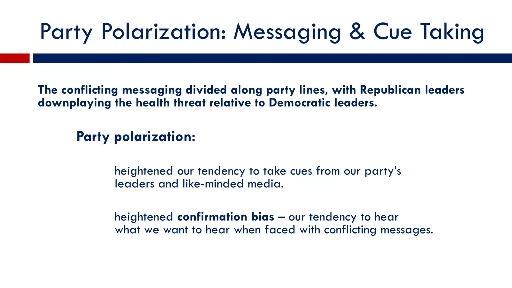 party polarization messaging cue taking