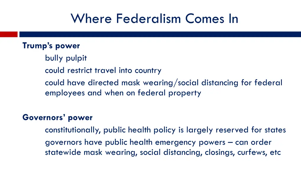 where federalism comes in