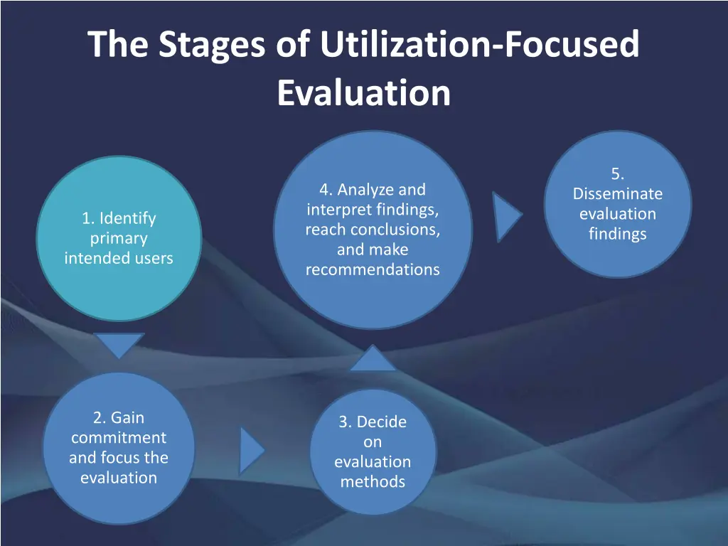 the stages of utilization focused evaluation