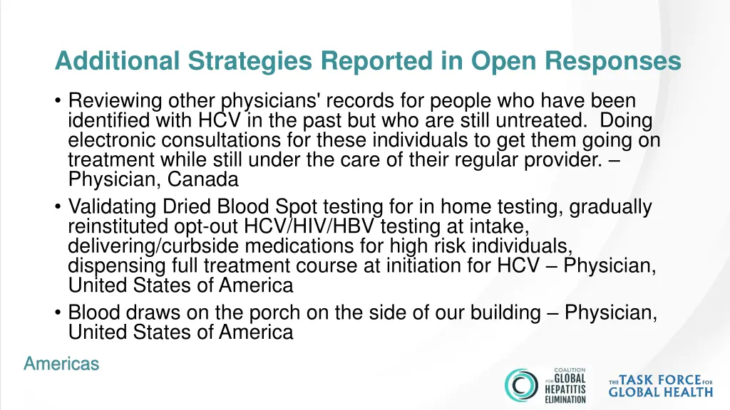 additional strategies reported in open responses