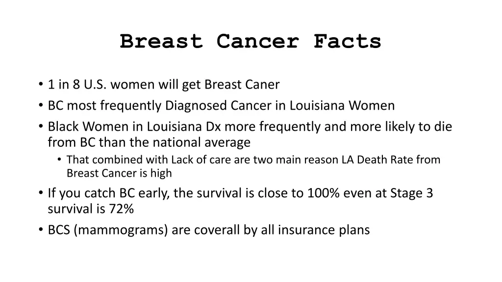 breast cancer facts