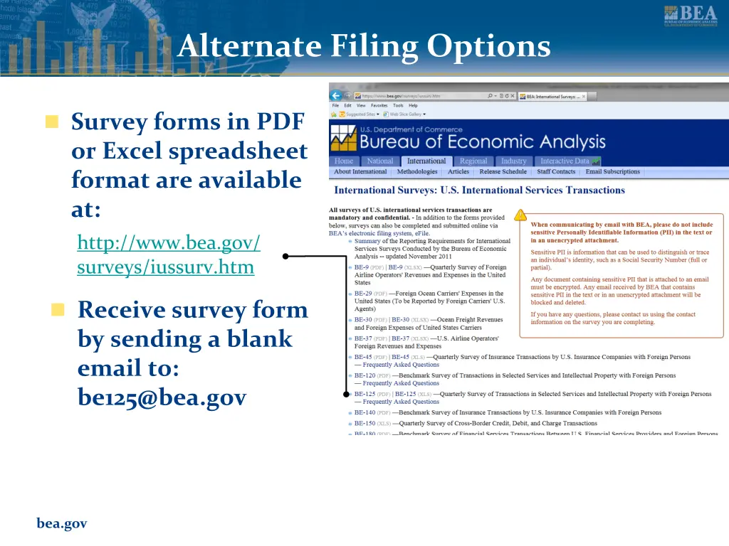 alternate filing options