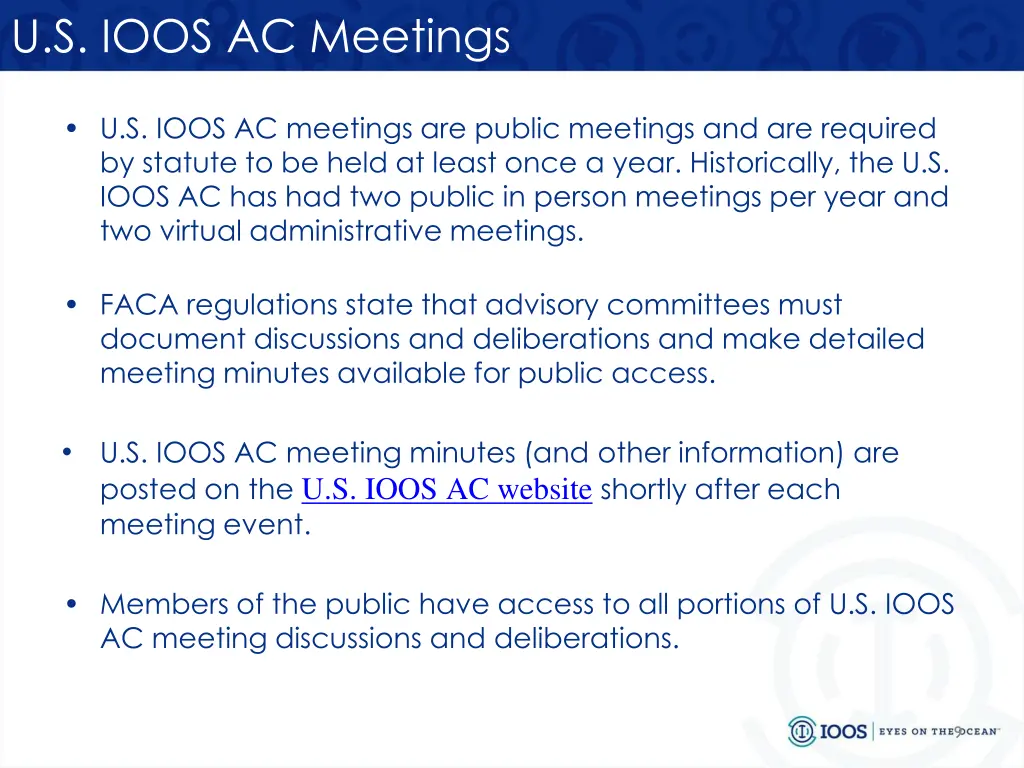 u s ioos ac meetings