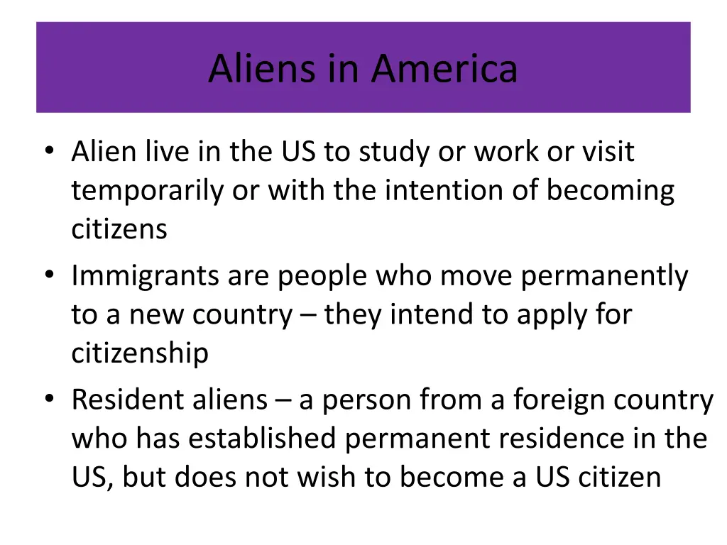 aliens in america