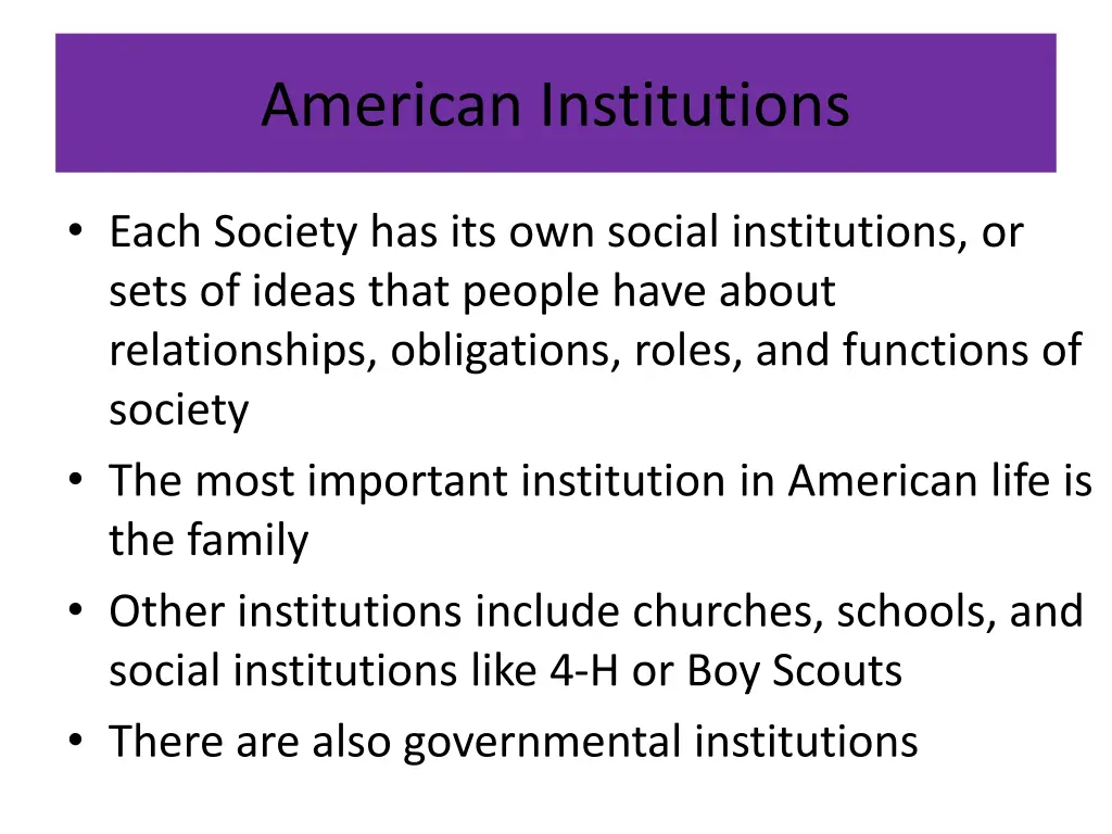 american institutions