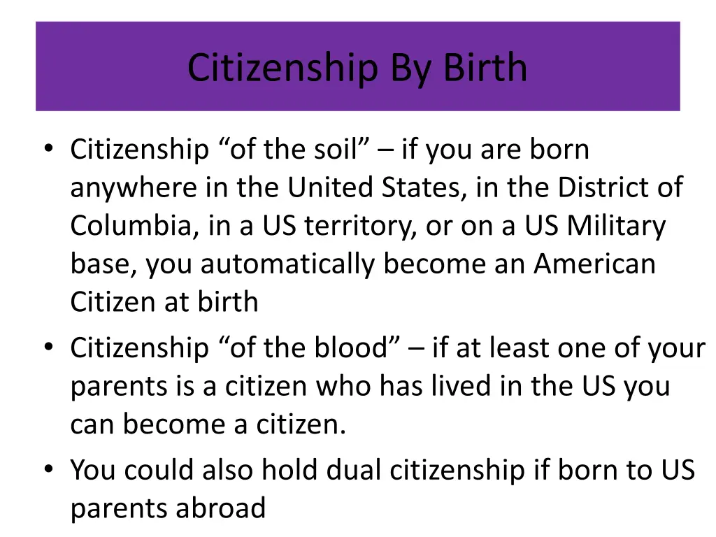 citizenship by birth