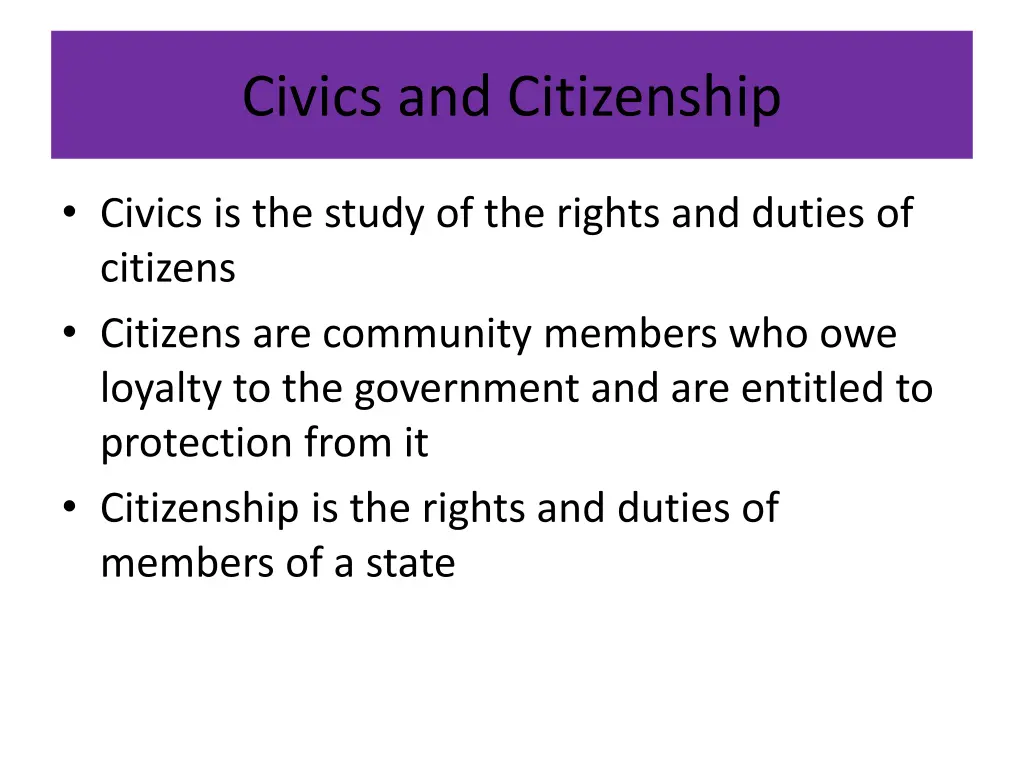 civics and citizenship