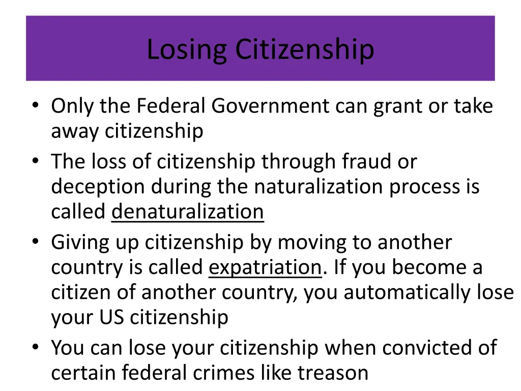 losing citizenship