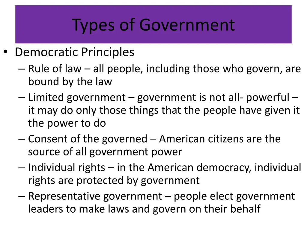 types of government 1