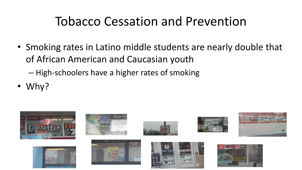 tobacco cessation and prevention