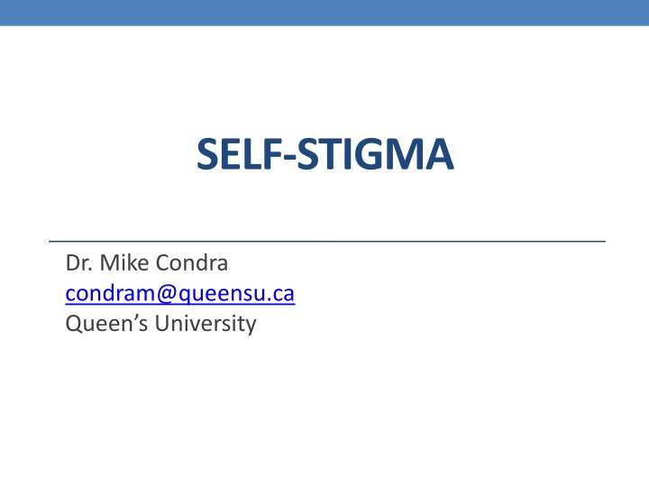 self stigma