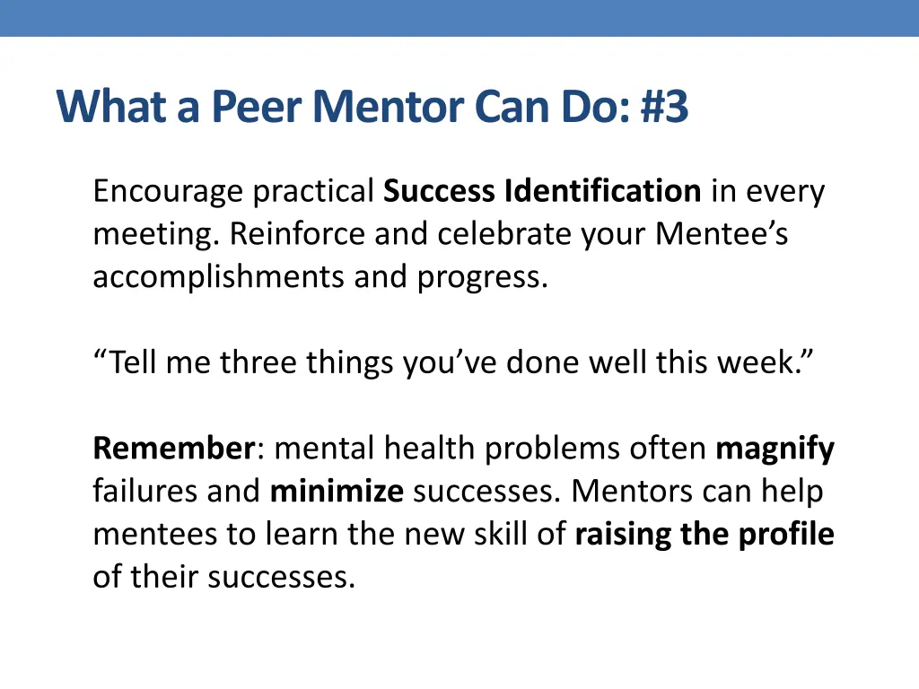 what a peer mentor can do 3