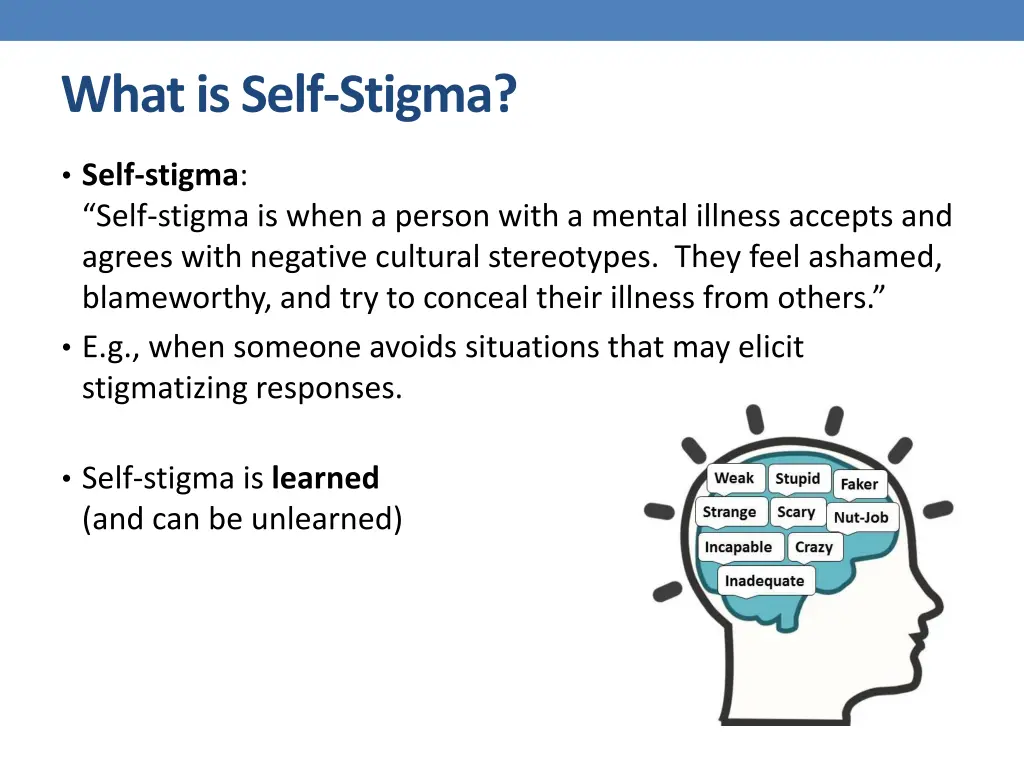 what is self stigma