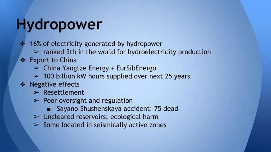 hydropower