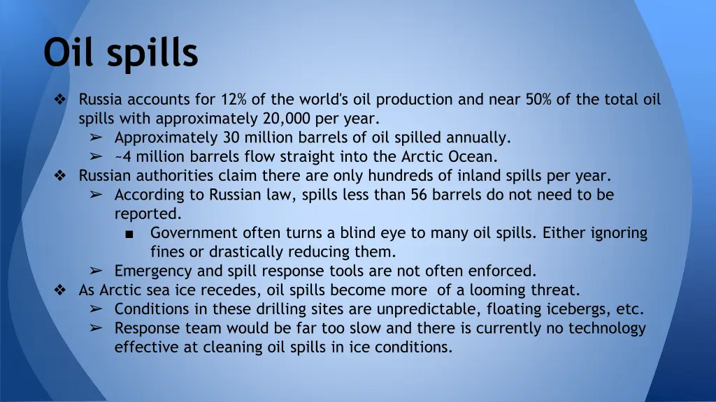 oil spills