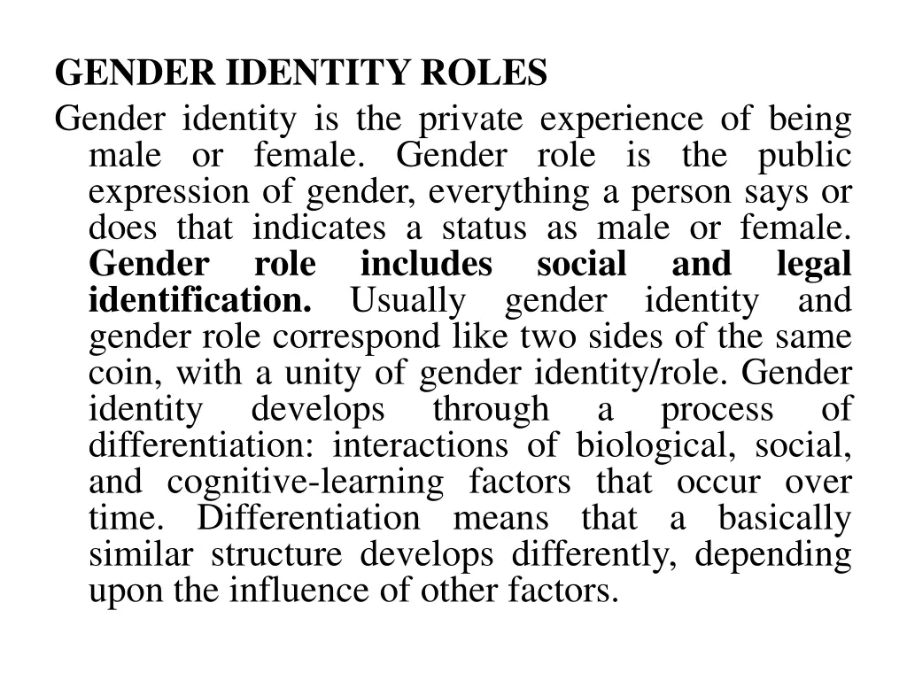 gender identity roles gender identity