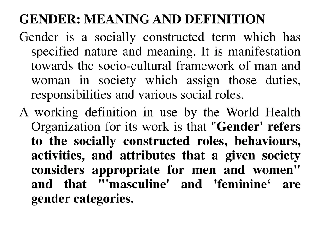 gender meaningand definition gender is a socially