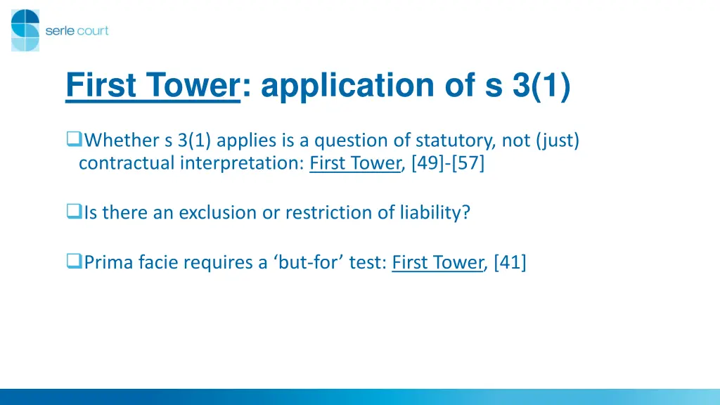 first tower application of s 3 1