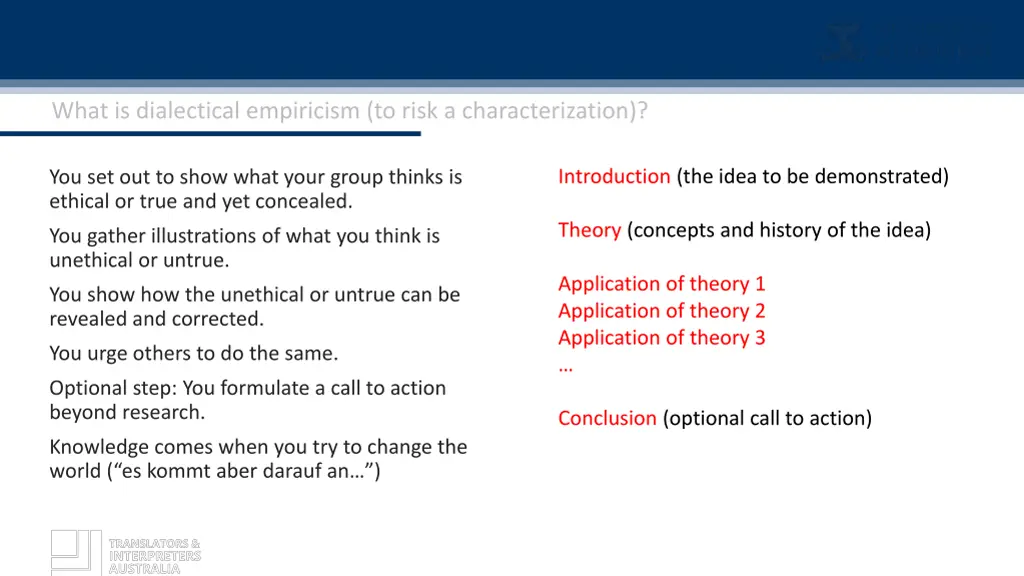 what is dialectical empiricism to risk 2