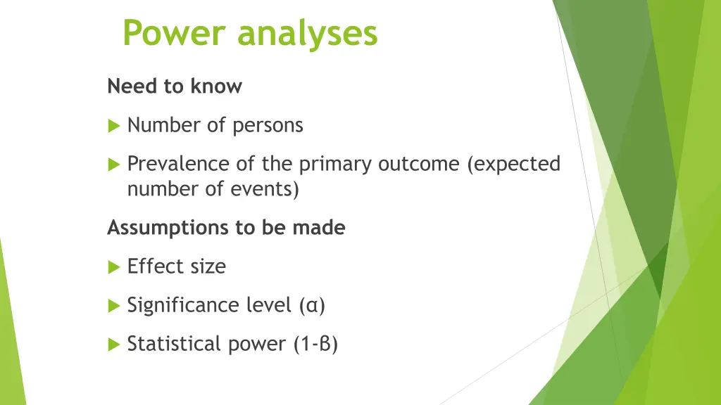 power analyses 2