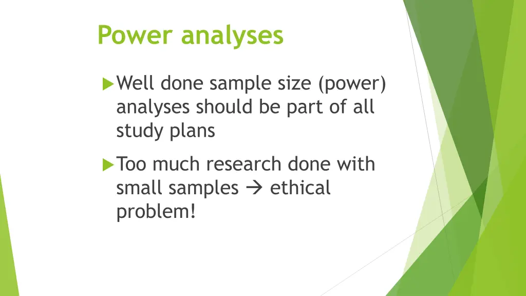 power analyses