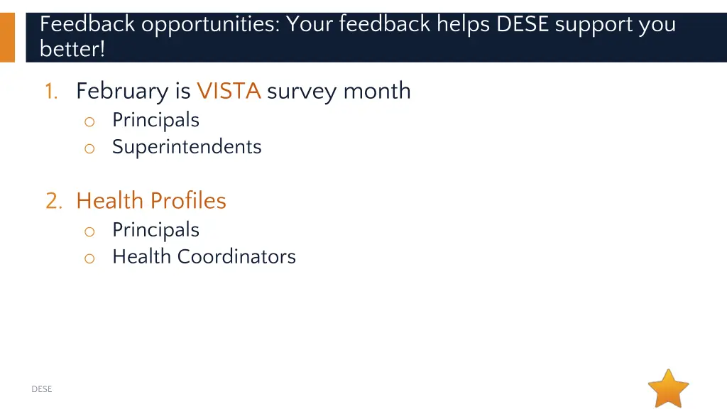 feedback opportunities your feedback helps dese