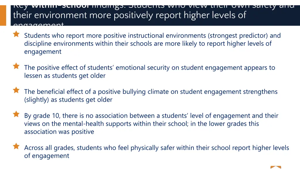 key within school findings students who view