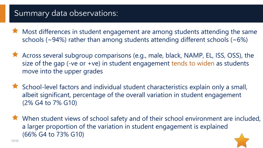 summary data observations