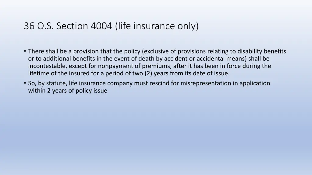 36 o s section 4004 life insurance only