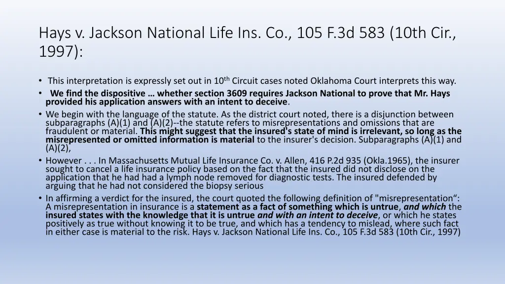 hays v jackson national life