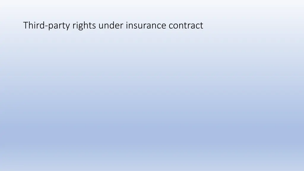 third party rights under insurance contract