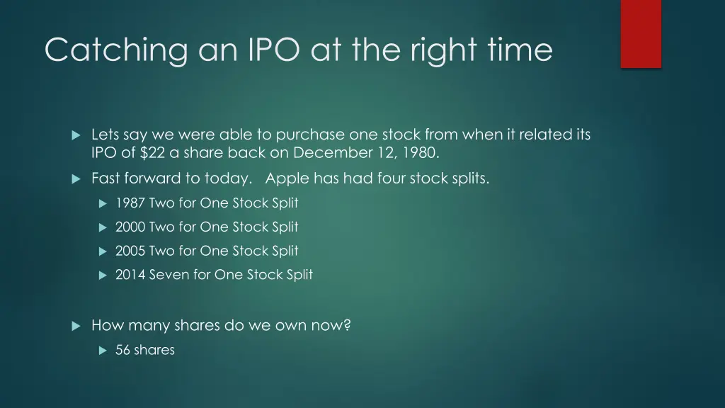 catching an ipo at the right time