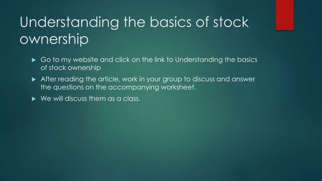 understanding the basics of stock ownership