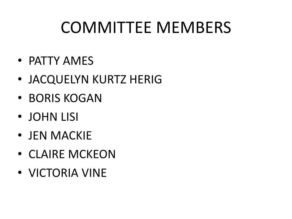 committee members